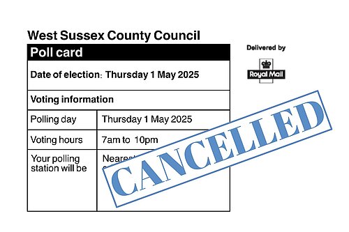 Cancelled Polling Card