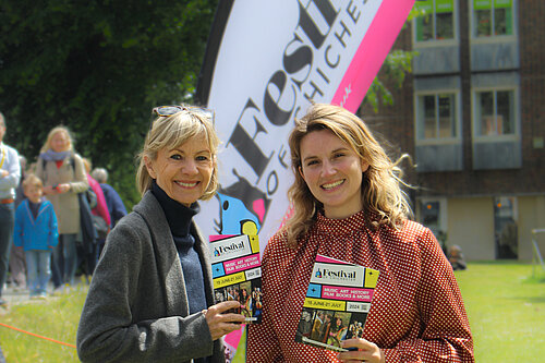 Jess and Kate Mosse at Chichester Festival Opening