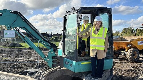 Jess on board digger